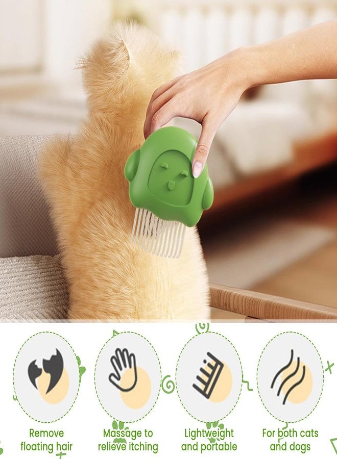 Qpets® Cat Grooming Brush, Compact Cat Hair Slicker with 13 Curved Blunt Bristle Design, Gentle Pet Hair Remover Slicker Brush - Image 3